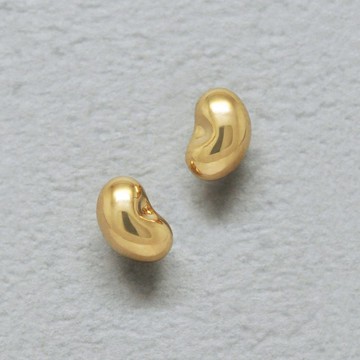 【Second Earrings】 18K 黃金豆豆耳環