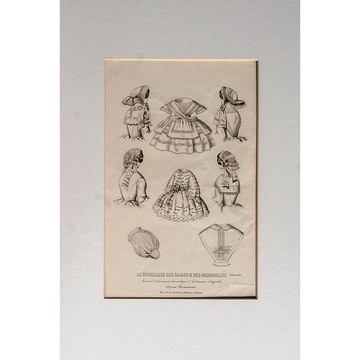 法國百年時尚插圖 - 花邊當道 01 - 版畫掛畫