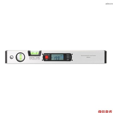 400mm 高精度多功能數顯角度尺 水準尺 帶背光 帶垂直水準液泡        【2顆LR03電池供電，帶電池出貨】