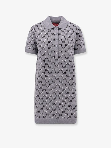 Gg wool dress with ribbed profiles - GUCCI - gender_Woman