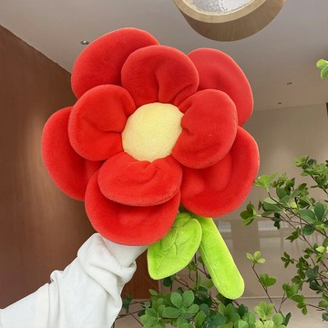太陽花朵抱枕毛絨玩具網紅柔軟可愛花瓣臥室飄窗床上靠枕沙發擺件