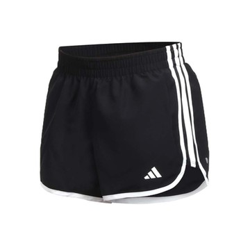 ADIDAS 女運動短褲-慢跑 三分褲 平織 愛迪達 IC5184 黑白
