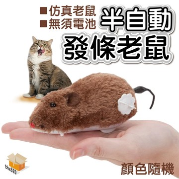 【台灣現貨】半自動發條老鼠 貓咪玩具 逗貓棒 發條老鼠 仿真老鼠 假老鼠 逗猫玩具 整人玩具 老鼠玩具