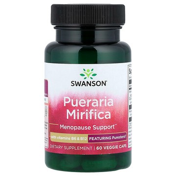 Swanson Vitamins, 野葛根與維生素 B6 和 B12，60 粒素食膠囊