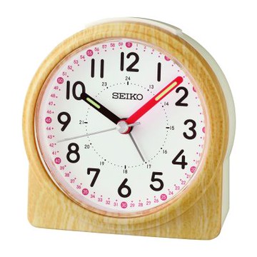 SEIKO 精工 滑動式秒針嗶嗶聲靜音貪睡鬧鐘 QHE210Y_SK045