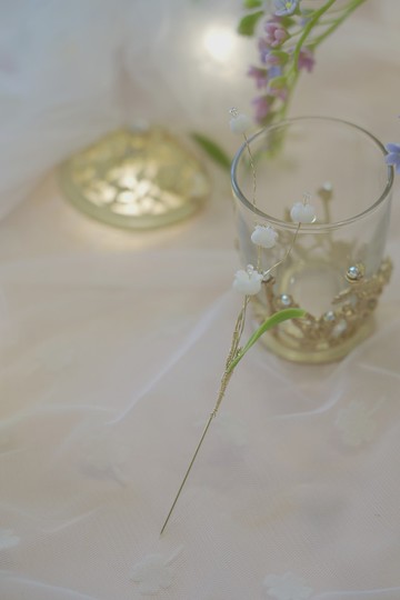 鈴蘭胸針 手工製作 原創設計  可改髮飾  手工捏製鈴蘭 可愛