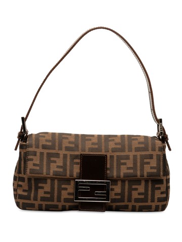 Fendi Pre-Owned - 2000-2010 Zucca Canvas shoulder bag - women - Canvas/Calf Leather - One Size - Brown