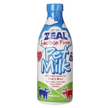 ZEAL真致-紐西蘭犬貓專用牛奶(不含乳糖) 1litre/1000ml (ZE-PM-1000) x 4入組(購買第二件贈送寵物玩具x1包)
