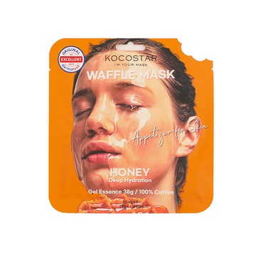 韓國KOCOSTAR鬆餅格精華液面膜蜂蜜38ml