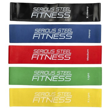 Serious Steel Fitness, 10 英寸迷你彈力圈套裝，5 件