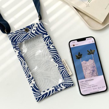 觸屏手機包女斜挎迷你小方包夏季新款時尚百搭豎款單肩帆布零錢袋