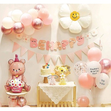 生日佈置【ＩＮＳ】生日熊佈置 佈置氣球 生日氣球 氣球 生日派對 派對 生日氣球 週歲佈置 生日佈置 收涎佈置 收涎
