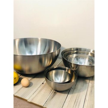304不銹鋼沙拉攪拌盆上菜用碗廚房半球打發打蛋拌面餡料碗126048