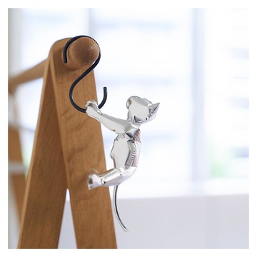 日本趣味實用冰箱磁鐵(貓咪／攀爬者) 攀爬磁鐵人(黑)