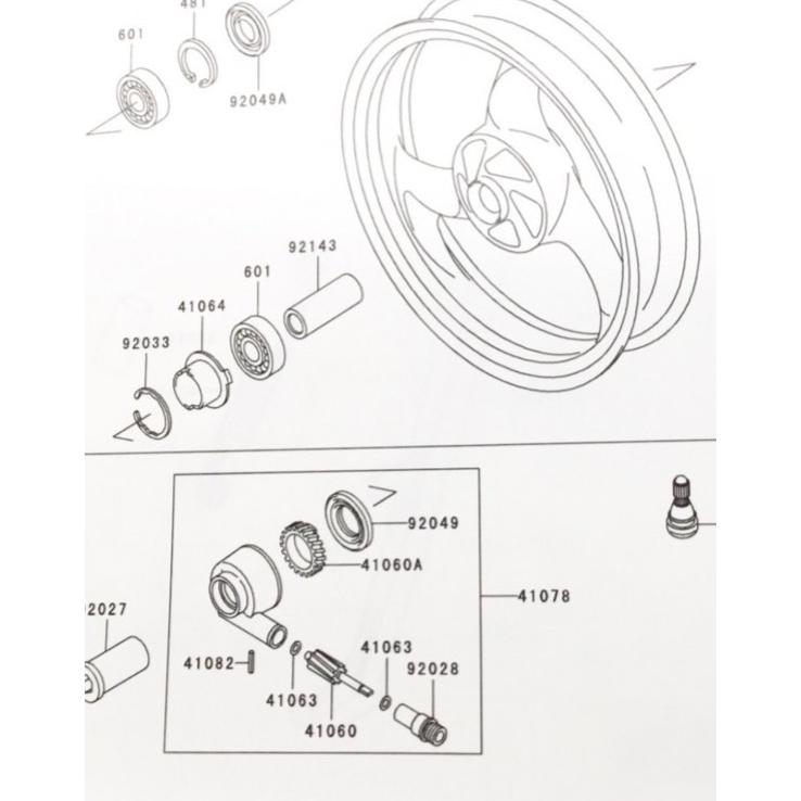 バリオス2(ZR250B) メーターギヤボックス(メーターギアボックス