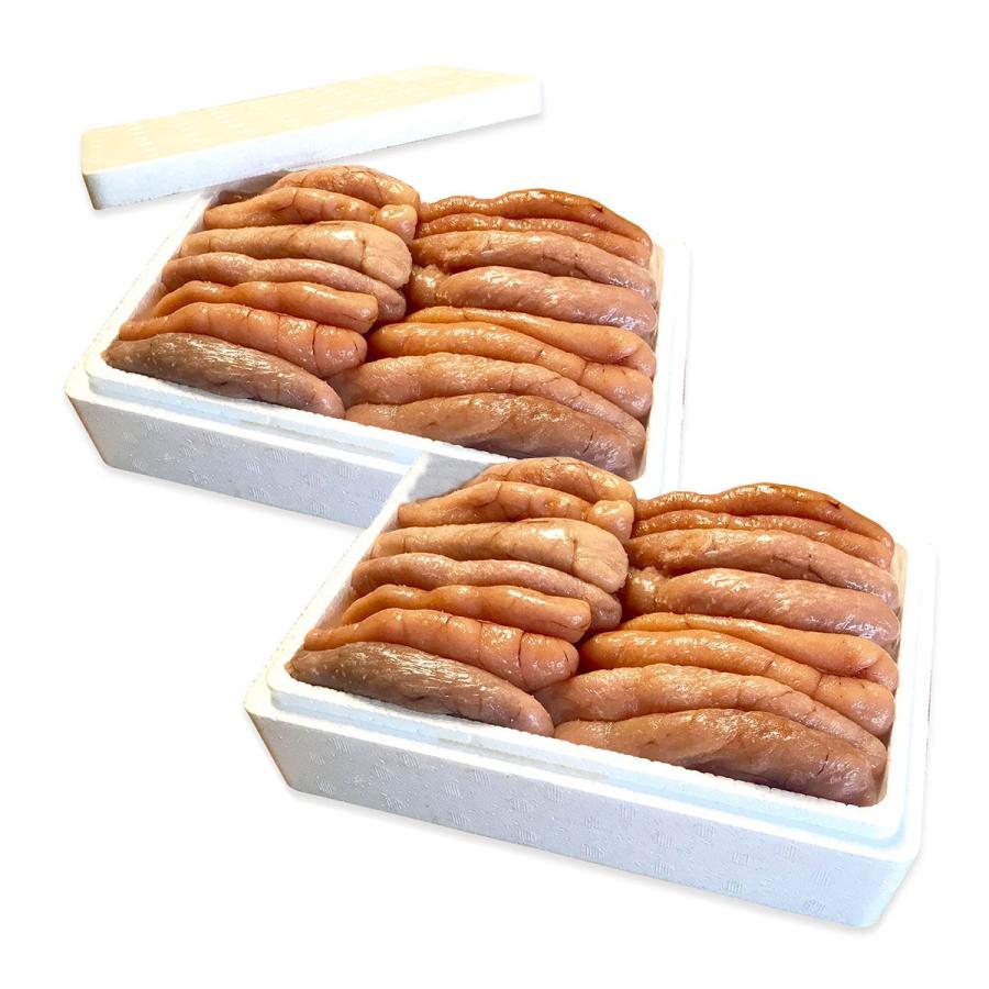 無着色　一本物明太子1kg×2　計2kg