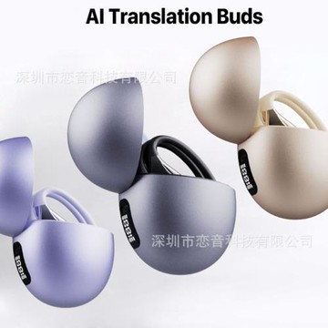 2025新款藍牙耳機JS660跨境AI翻譯耳機掛耳式私模降噪長續航耳機