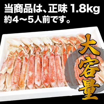 ふるさと納税 福岡市 ズワイガニ ハーフポーション 特大サイズ 1.8kg ボイル・カット済み