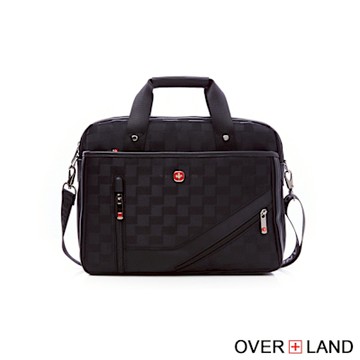 OVERLAND - 美式十字軍 - 格紋拼接公事包/電腦包/手提包 - 5793