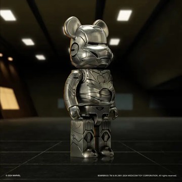 RS皇家雪蘭莪 庫柏力克熊 錫合金典藏雕像 400% 鋼鐵人MK2 限量款（28cm）