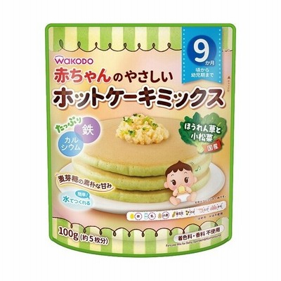 アサヒグループ食品 赤ちゃんのやさしいホットケーキミックス ほうれん草と小松菜 100g 通販 Lineポイント最大get Lineショッピング