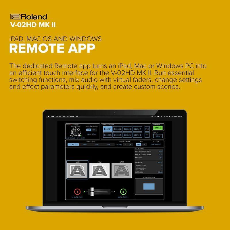ROLAND V-02HDMKII STREAMING VIDEO MIXER ビデオスイッチャー ビデオミキサー