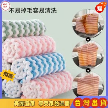 優選🏆加厚珊瑚絨 珊瑚絨抹布 擦拭布 廚房抹布 吸水抹布 擦車布 洗碗布 一摖即淨 不掉毛 不沾油 超細纖維抹布