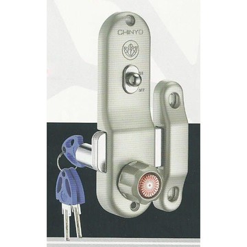 青葉牌鋁門鎖 HCS003d 647三代鋁門"平鎖"(無鈎)推拉門用 1000型 鎖管長52mm 心動鑰匙