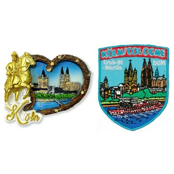 德國科隆紀念品磁鐵+科隆皮夾徽章【2件組】網紅打卡地標 文青必備 磁鐵 大門磁鐵 冰箱磁鐵 磁鐵冰箱貼 出國禮物
