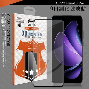 VXTRA 全膠貼合 OPPO Reno13 Pro 3D滿版疏水疏油9H鋼化頂級玻璃膜(黑)
