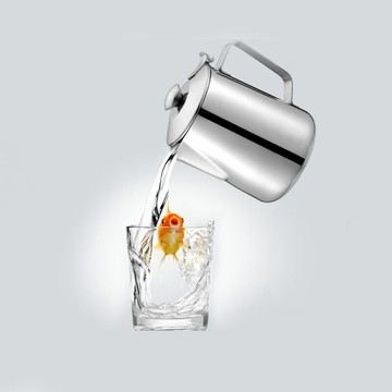 不銹鋼咖啡壺奶杯奶壺涼水冷水壺拉花壺奶盅咖啡器具熱奶壺油壺