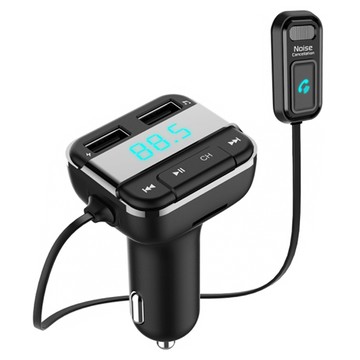 Kinyo NaKay 免持車用音響轉換器 雙USB充電插孔 USB音樂插孔 支援Micro SD卡 附贈遙控器  NAB-8770  黑色