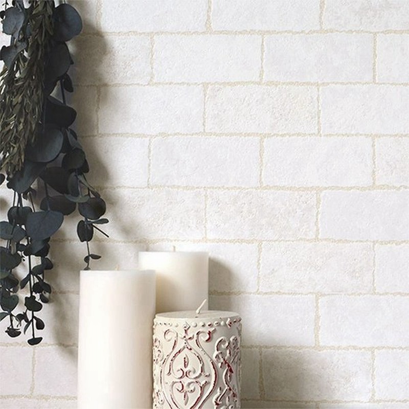 のり付き 壁紙 国産 クロス レンガ Sfe 62 ホワイト 張り替え 1m単位 切り売り Fe 62 通販 Lineポイント最大0 5 Get Lineショッピング