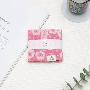 今治拔染三重紗方巾-梅