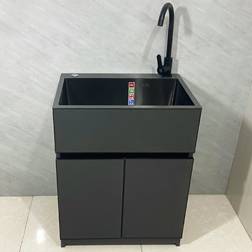 304不銹鋼洗衣池 陽台太空鋁洗衣櫃落地戶外洗手池台家用一體衛浴