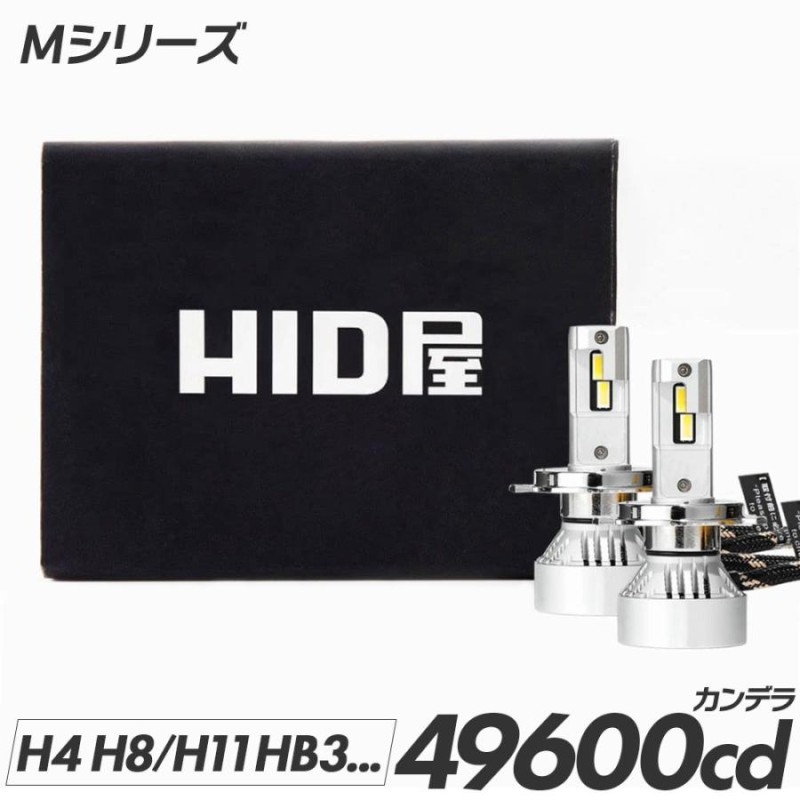 HID屋 H4 H11 LED バルブ 60W HID級の明るさ 49600cd(カンデラ) ヘッド