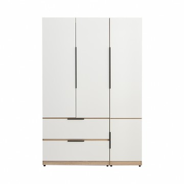 【IDEA】里曼3X6拉門木質收納衣櫃/衣櫥(雙門2抽屜加側邊櫃)