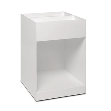 Square 滾輪桌邊櫃（白）