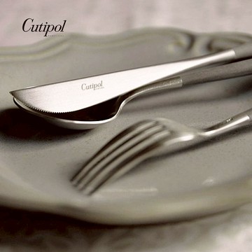 GOA系列-霧面銀色不銹鋼-22cm主餐刀 白柄