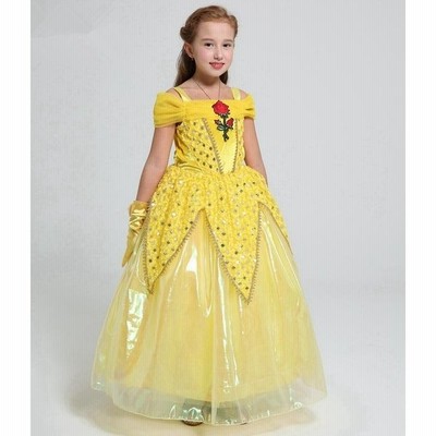 ベル ドレス キッズ コスチューム プリンセスドレス 衣装 コスプレ 子供 美女と野獣 ワンピース なりきり プリンセス こども コス ハロウィン コスプレ衣装 仮 通販 Lineポイント最大get Lineショッピング