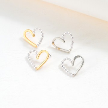 半心伴心耳環(J041L0Q17AJ) - JUJURY