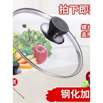 23cm直徑手柄17公分電蒸鍋27厘米透明煎鍋鋼化玻璃鍋蓋單賣炒菜19