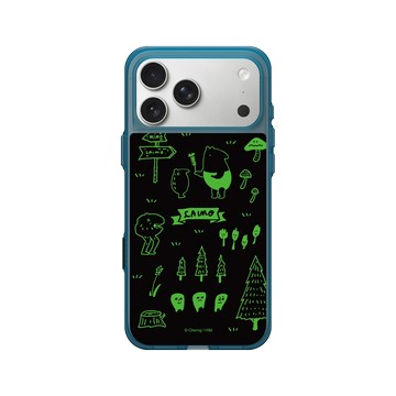 iPhone 17 Pro Max Clear (相機按鈕) 夜幕藍 - 馬來貘 Laimo - LAIMO的魔幻森林_黑夜