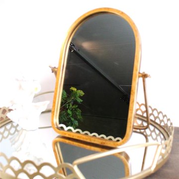 高顏值收納化妝鏡臥室衛生間桌面梳妝鏡網紅宿舍美妝鏡旋轉小鏡子