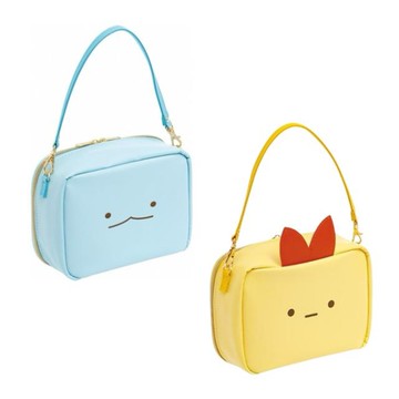 小禮堂 San-X 角落生物 手提絨毛窗口化妝包 (大臉款)