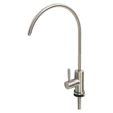 LEADER 麗達 304不鏽鋼 RO逆滲透水龍頭 2分 LF認證 小彎款 ST0092 不鏽鋼原色 575g  375 x 75 x 45mm  1個