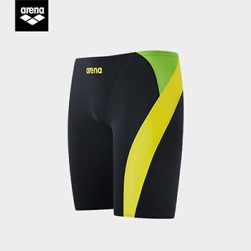 阿瑞娜男士專業運動泳衣防尷尬平角五分褲大碼泡溫泉速干泳裝套裝
