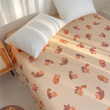 綿綿小熊貓 原創全棉雙層紗床單床笠單件被單柔軟紗布A類母嬰級
