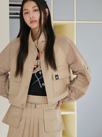 Sleeve Volume Pocket Point Loose-fit Blazer (ER2WZ362)