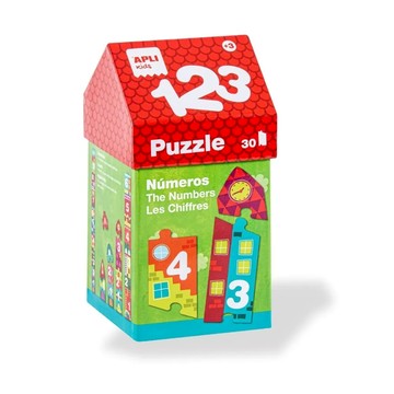 西班牙 APLI - 認識數字房子拼圖遊戲-0014806